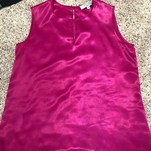 Kasper Hot Pink Silk Blouse- Medium